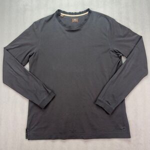 Left Coast Tee Men's Medium Black Pima Cotton Long Sleeve Crew Neck Shirt | Peru
